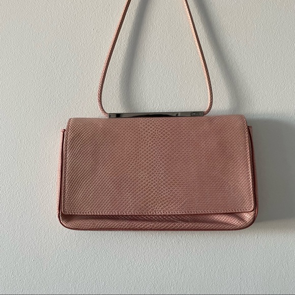 100% authentic vintage pale pink snakeskin Gucci handbag purse silver hardware - Picture 2 of 6